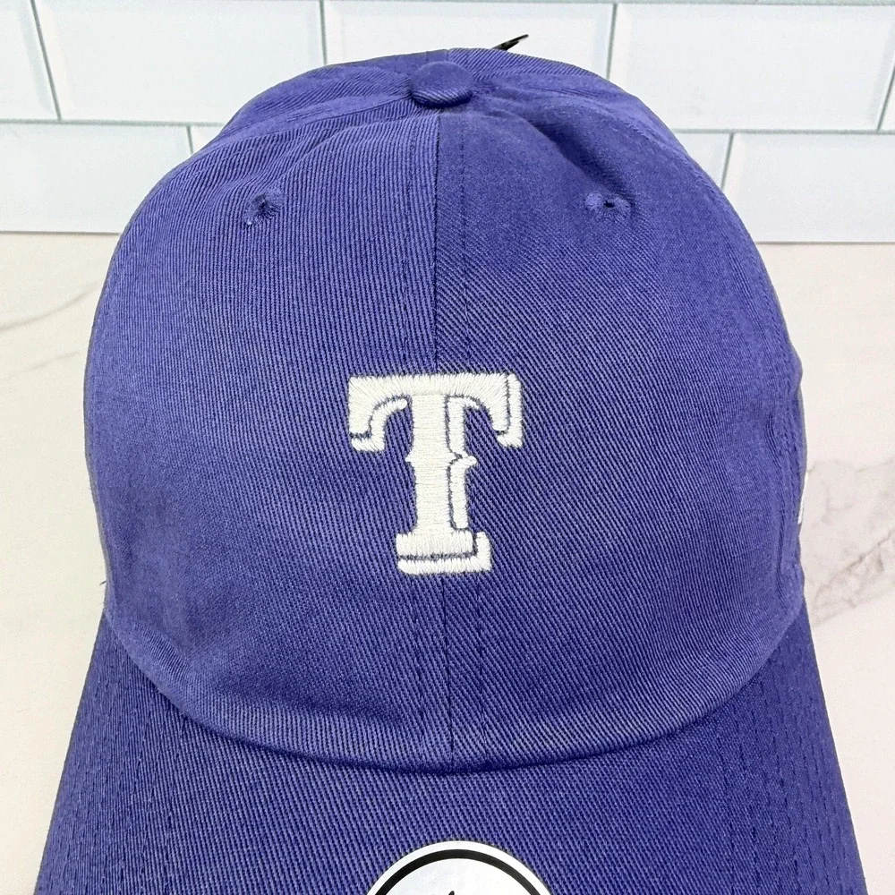 Texas Rangers Hat Cap Strap Back Mens One Size‎ Blue White MLB Baseball Dad Hat